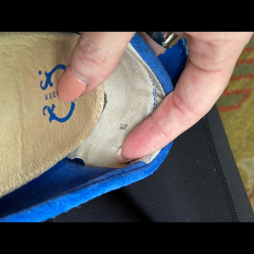 C Wonder Blue suede driving loafers/moccasins - Picture 6 of 6